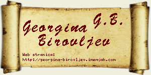 Georgina Birovljev vizit kartica